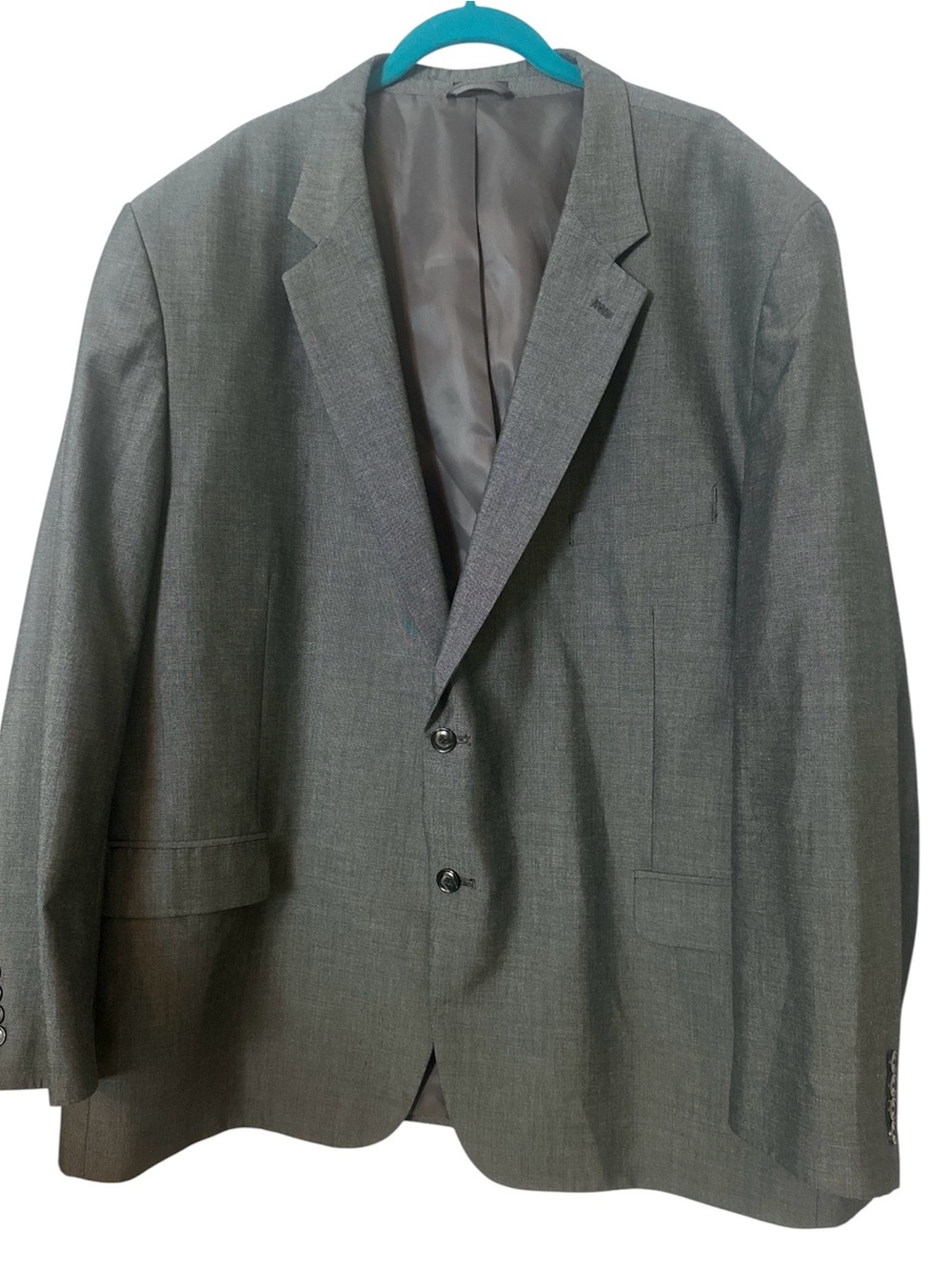 Saddlebred Men's Grey Two-Button Sport Coat - Classic Notch Lapel 54R